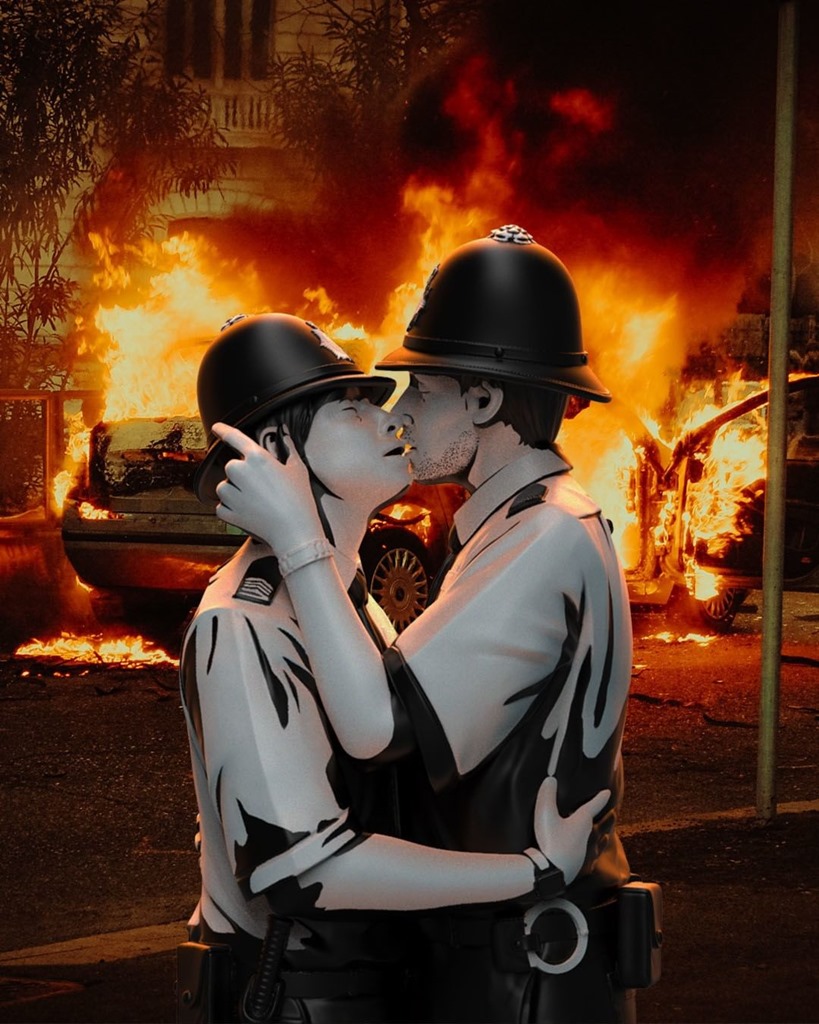 【海外限定】Mighty Jaxx-Banksy Kissing Coppers